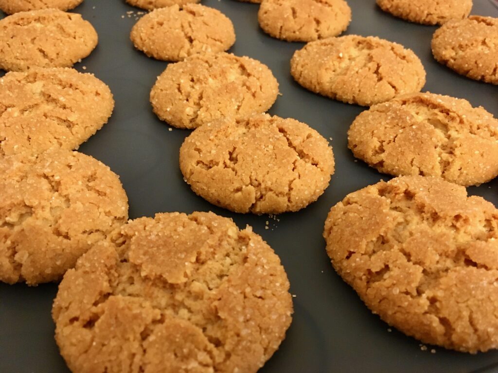 Home made butter crinkle crunch biscuits